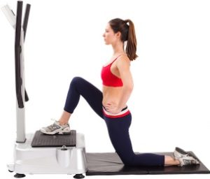 lunge on the whole body vibration machine