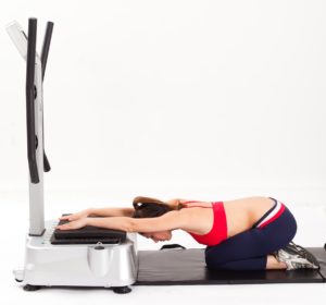 preacher stretch on the whole body vibration machine