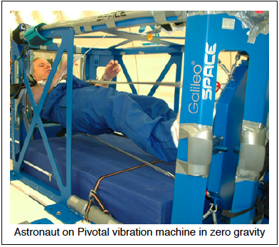 pivotal vibration machine in zero gravity