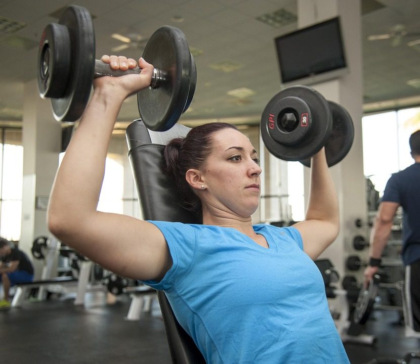 lifting weight at a gym