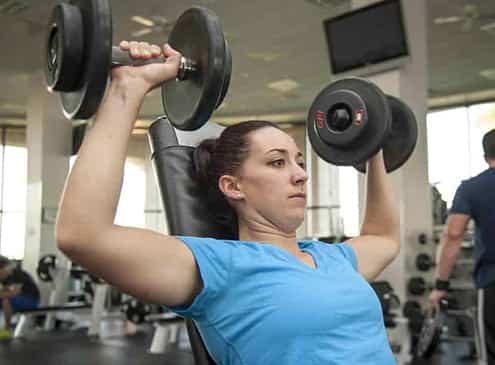lifting weight at a gym