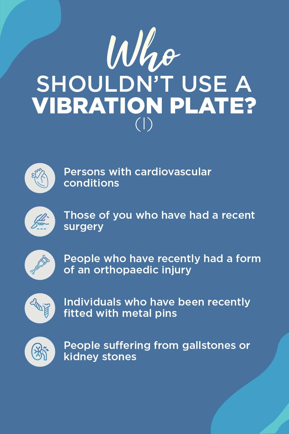 who cannot use vibration plates
