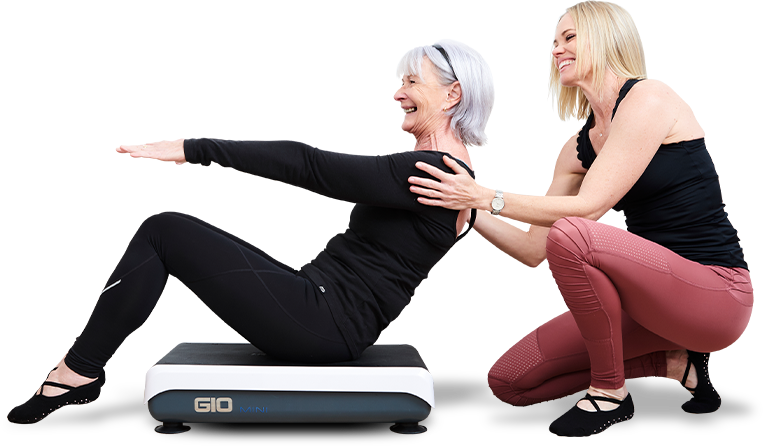 whole body vibration machine banner