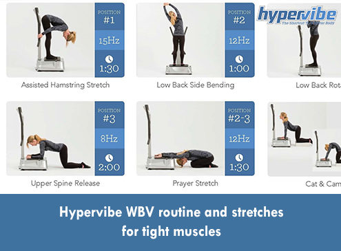 Hypervibe WBV routine and stretches for tight muscles