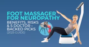 Woman with leg and foot pain transitions to using a Hypervibe G17